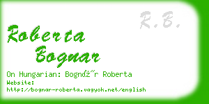 roberta bognar business card